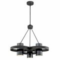 Brilliantbulb 3 Light Chandelier with Gun Metal Shades - Distressed Aluminum BR2690119